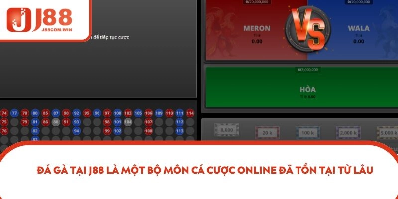 Đá gà tại J88 là một bộ môn cá cược online đã tồn tại từ lâu